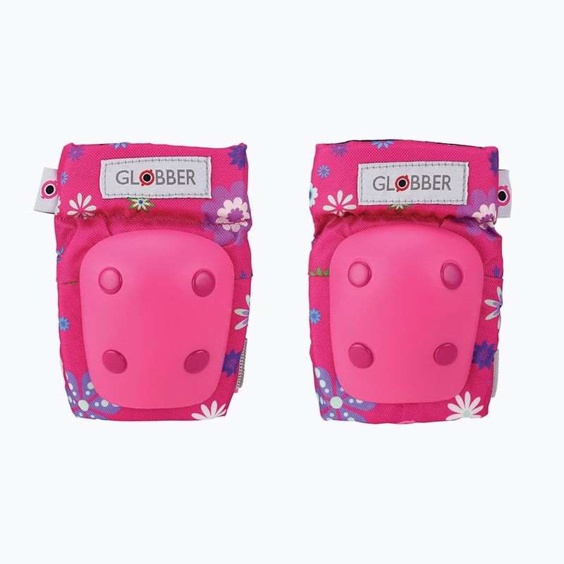 Globber Toddler deep pink/flowers baby protector set 4