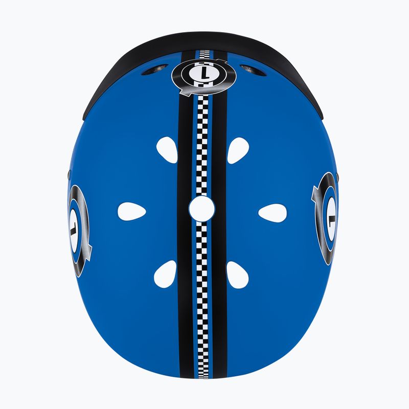 Children's helmet Globber Elite Lights navy blue racing 6