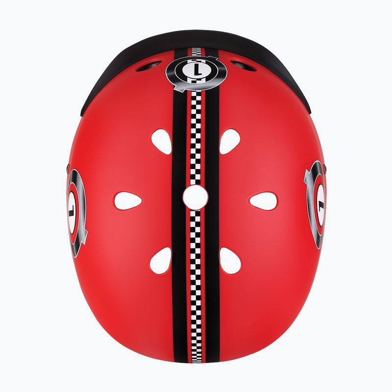 Children's helmet Globber Elite Lights new red racing 6