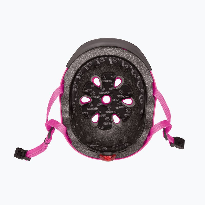 Globber Primo Fantasy deep pink flower children's helmet 5