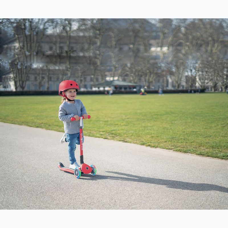 Globber Primo Foldable Lights red children's tricycle scooter 11
