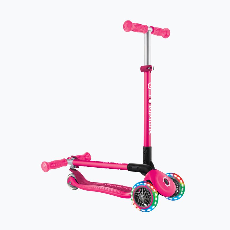 Children's three-wheeled scooter Globber Primo Foldable Lights fuchsia 5
