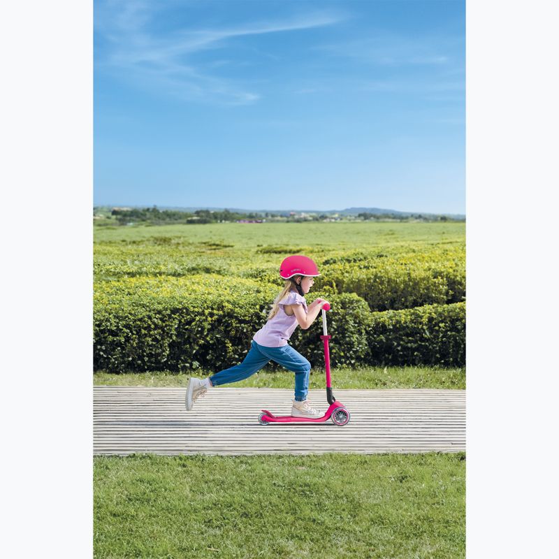 Children's three-wheeled scooter Globber Primo Foldable Lights fuchsia 14