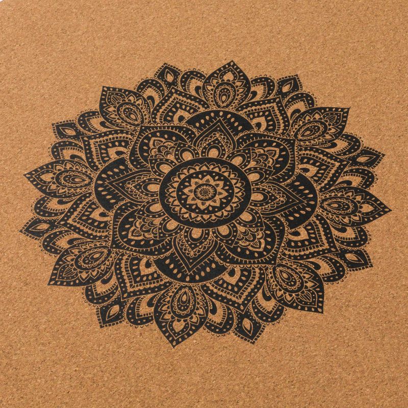 Yoga Design Lab Cork 3.5 mm brown Mandala Black yoga mat 4