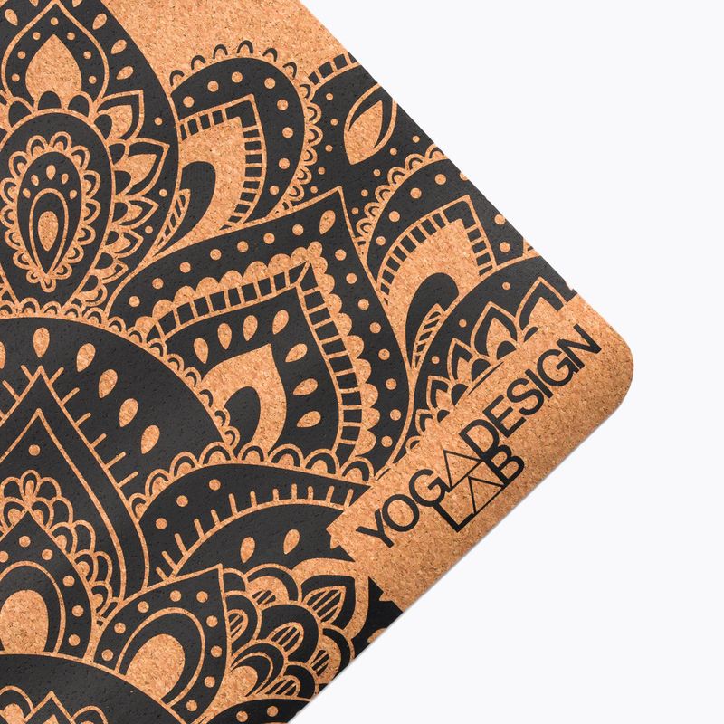 Yoga Design Lab Cork 1.5 mm brown Mandala Black travel yoga mat 3