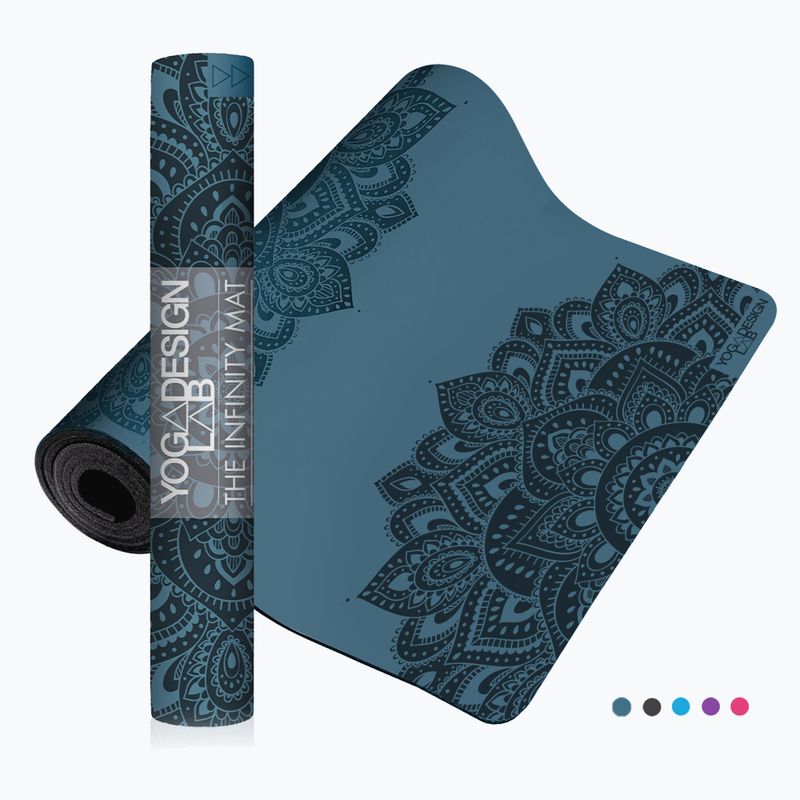 Yoga Design Lab Infinity Yoga mat 3 mm blue Mandala Teal 6