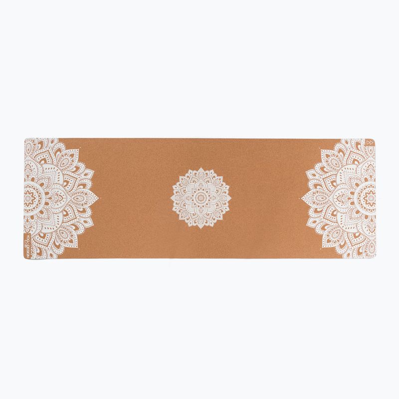 Yoga Design Lab Cork 5.5 mm brown Mandala White yoga mat 2