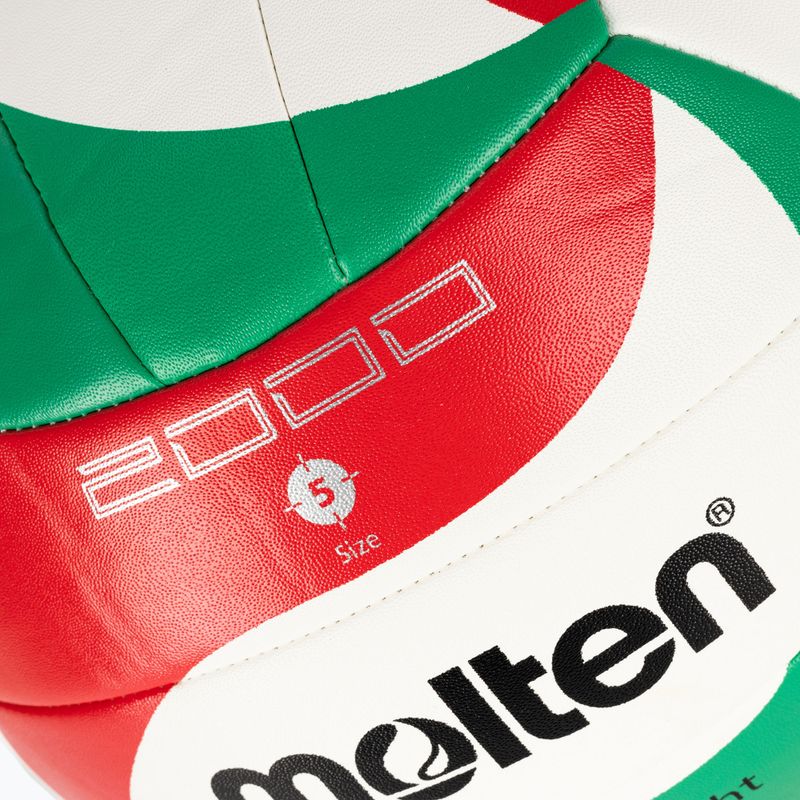 Molten volleyball V5M2000-L-5 white/green/red size 5 3