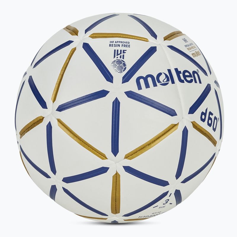 Handball Molten H3D4000-BW d60 IHF blue/white size 3 2