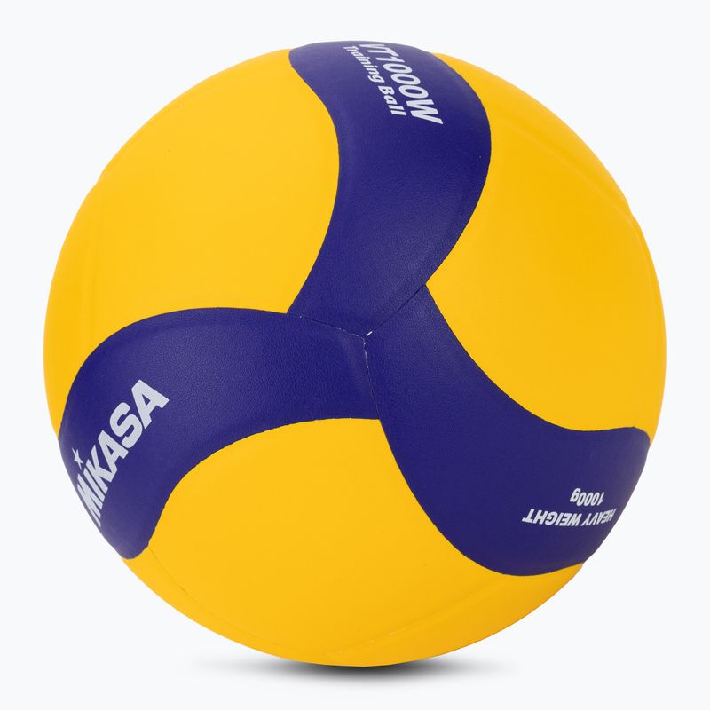 Mikasa VT1000W yellow/blue volleyball size 5 2