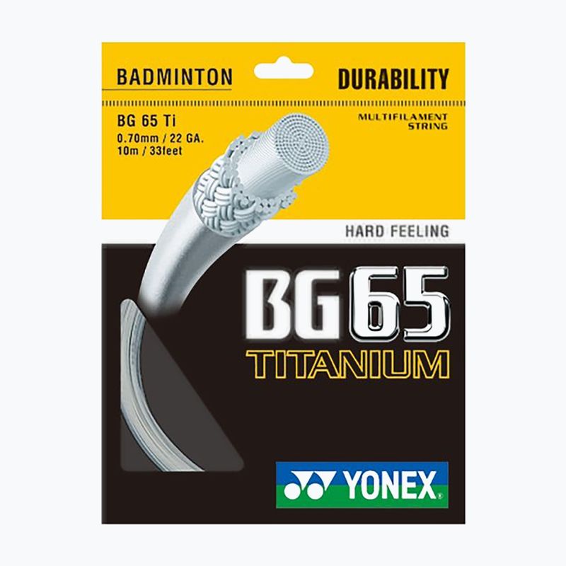 Badminton string YONEX BG 65 Ti Set 10 m white