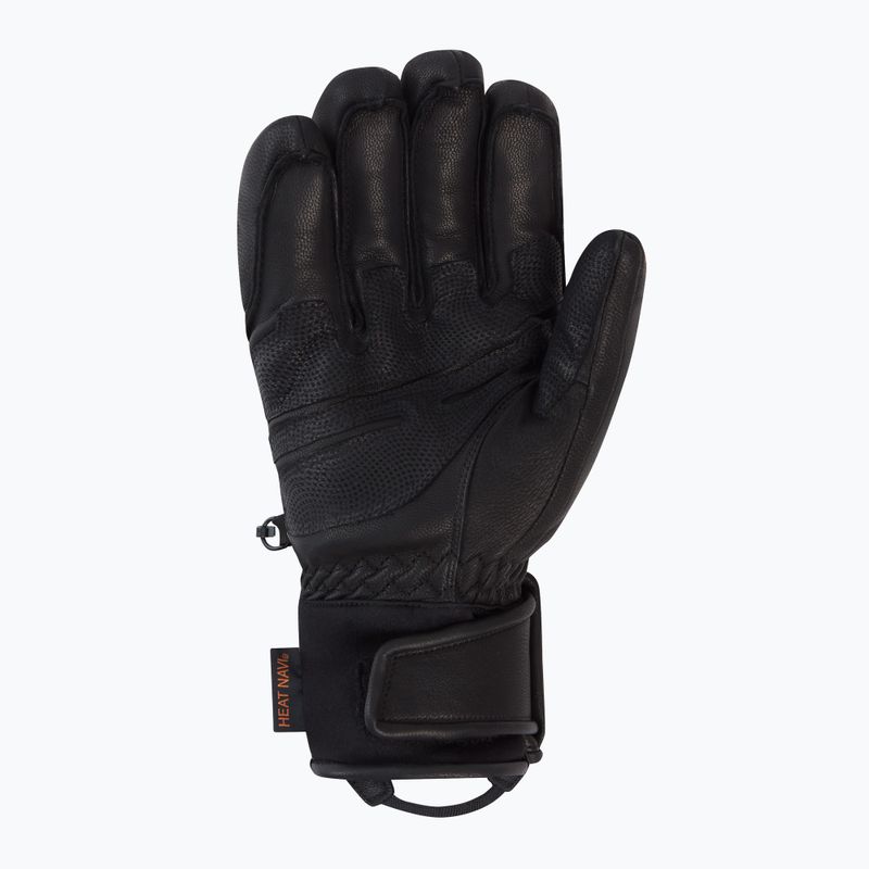 Men's ski gloves Descente 5 Finger Leather black 2