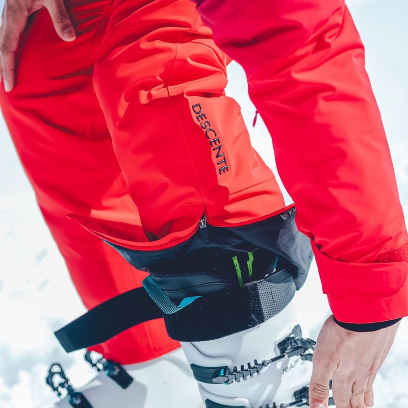 Men's ski trousers Descente Swiss electric red 3