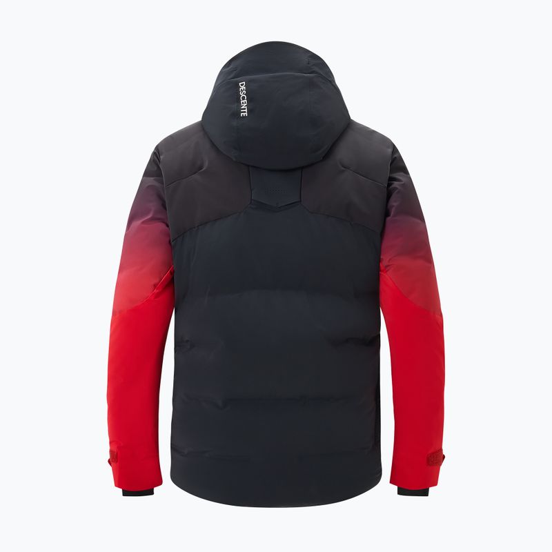 Men's ski jacket Descente Hybrid Down black/ electric red 2