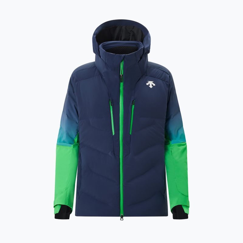 Men's ski jacket Descente Hybrid Down dark night/ cell green