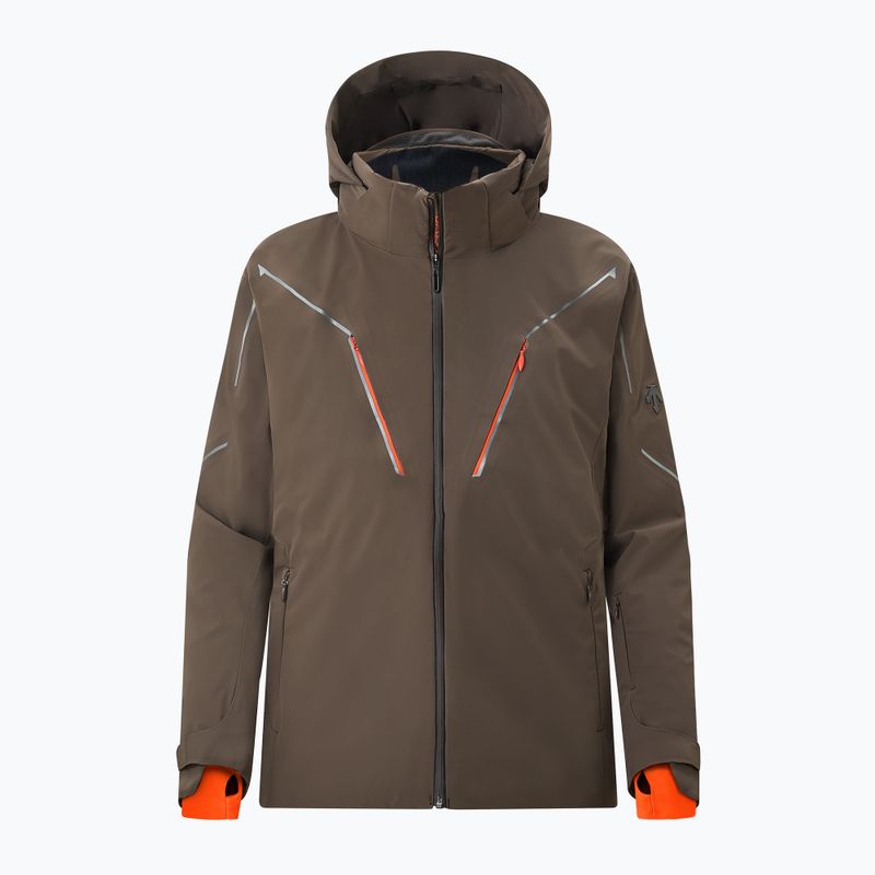 Men's ski jacket Descente Caden shoulder brown