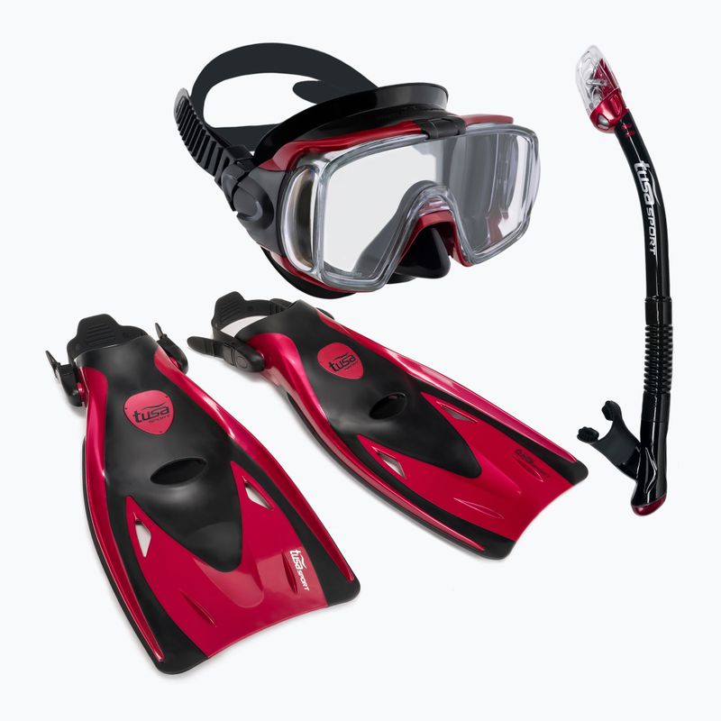 TUSA Visio Tri-Ex diving set red UP-3521QB MDR