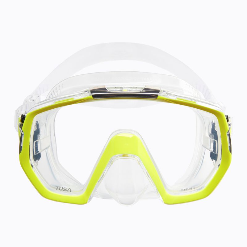 TUSA Freedom Elite yellow-coloured diving mask M-1003 2