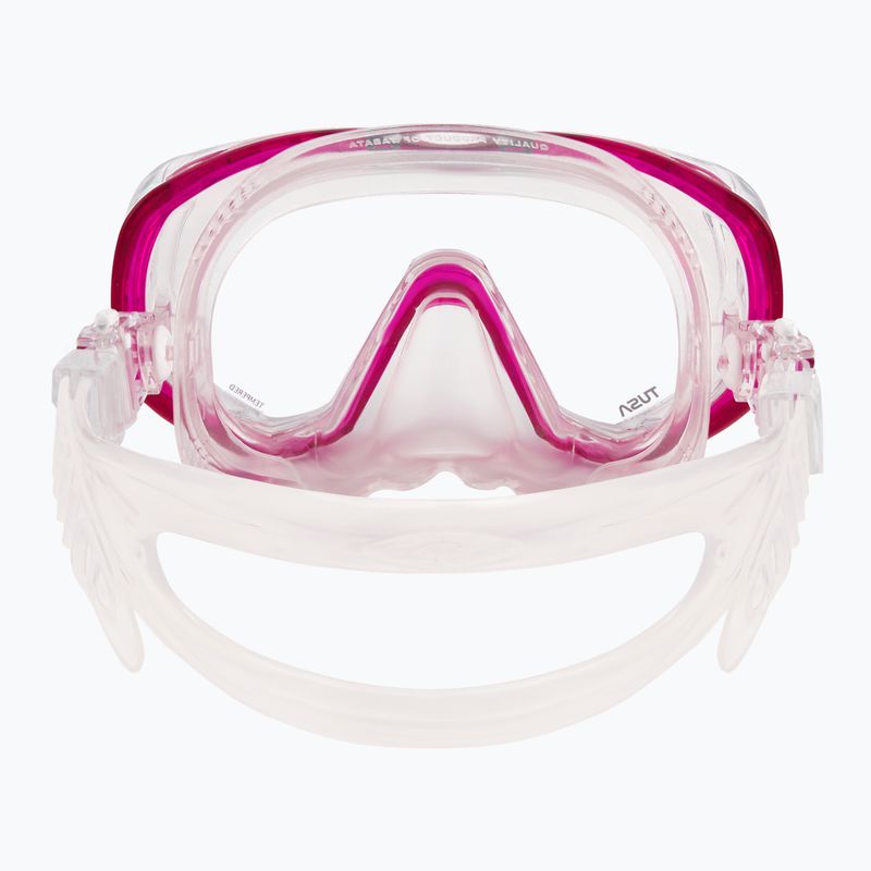 TUSA Tri-Quest Fd Diving Mask Pink and Clear M-3001 4