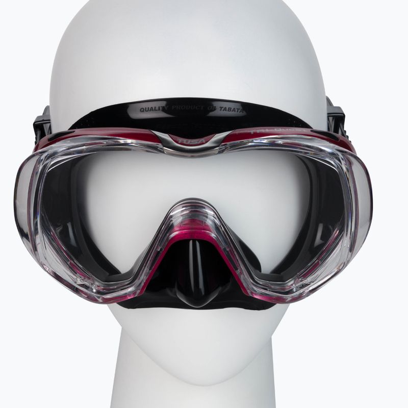 TUSA Tri-Quest Fd Diving Mask Black-Red M-3001