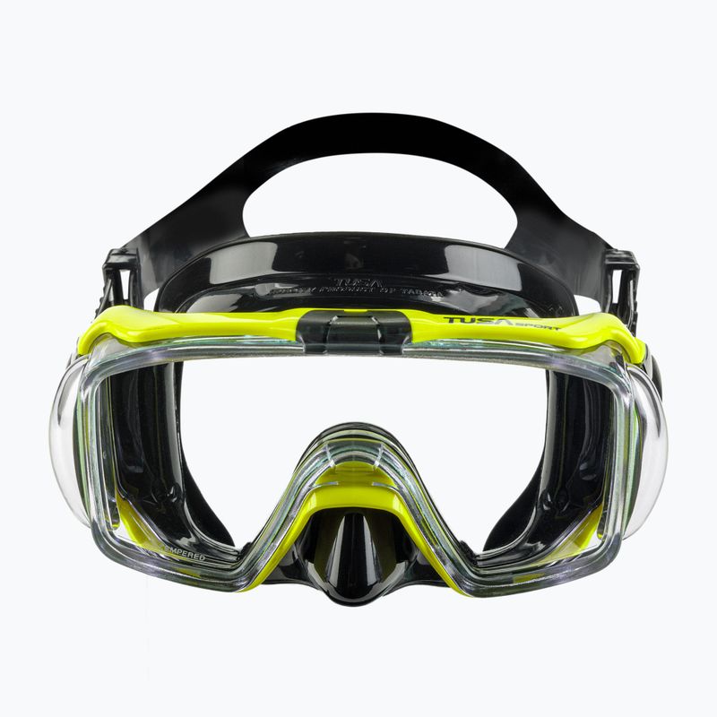 TUSA Visio Tri-Ex diving set black/yellow UC-3125PQB 2