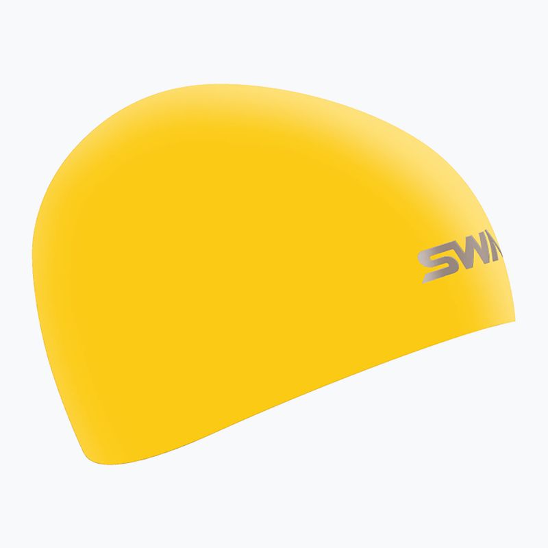 SWANS Silicone SA-10 yellow swimming cap