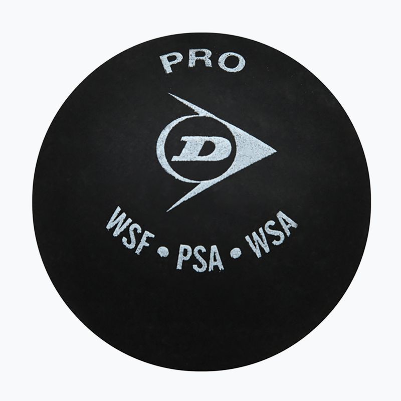Squash balls Dunlop Pro 2 yellow dots 3 pcs. black 3