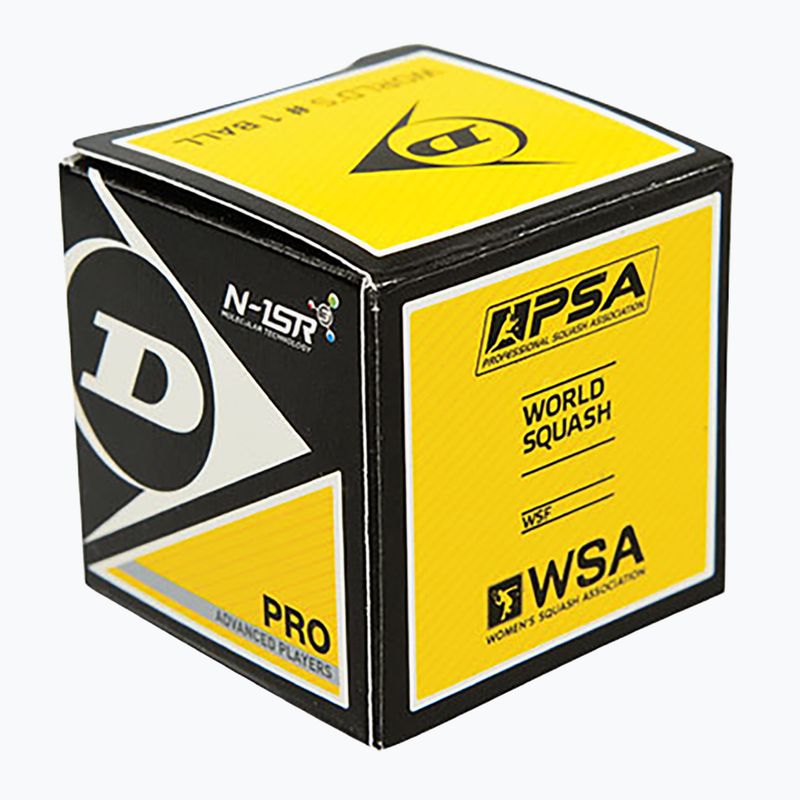 Dunlop Pro 2 yellow dots squash ball 700108 2