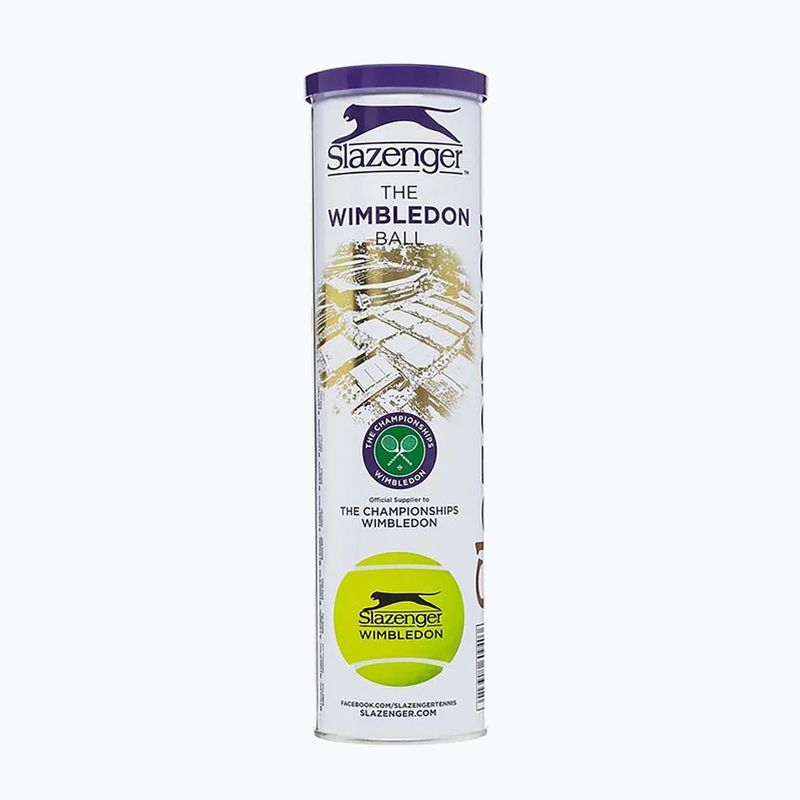 Slazenger Wimbledon tennis balls 4 pcs yellow 340940 2