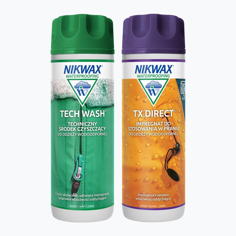 Nikwax Tech Wash + TX-Direct clothing waterproofing kit 2x300ml 103
