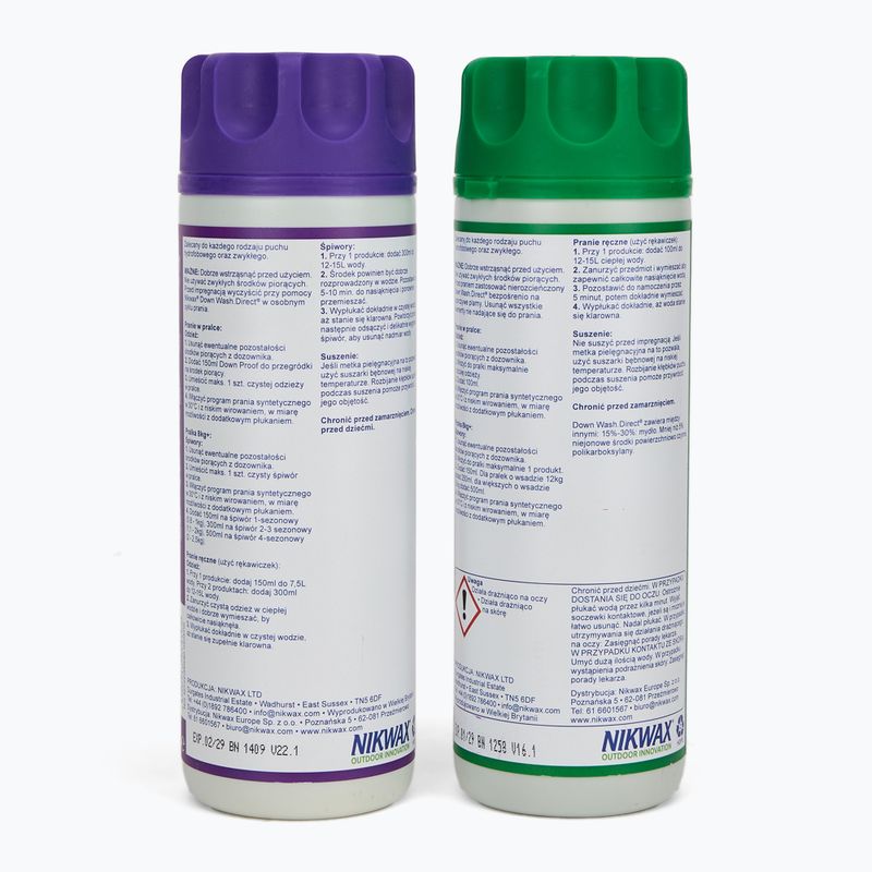 Nikwax Down Wash Direct & Down Proof 2 x 300 ml for care of down-filled clothing and equipment 2