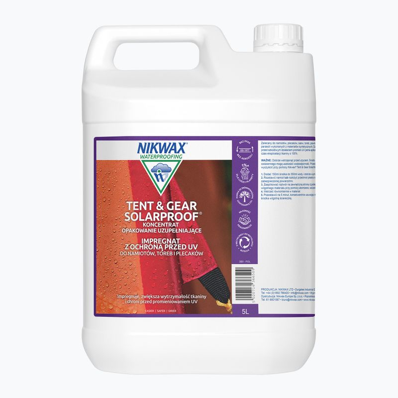 Nikwax Tent and Gear Waterproofer with UV Protection SolarProof 5000 ml