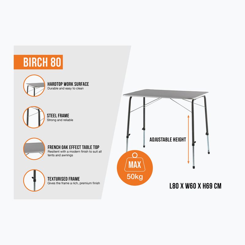 Vango Birch 80 grey hiking table 2