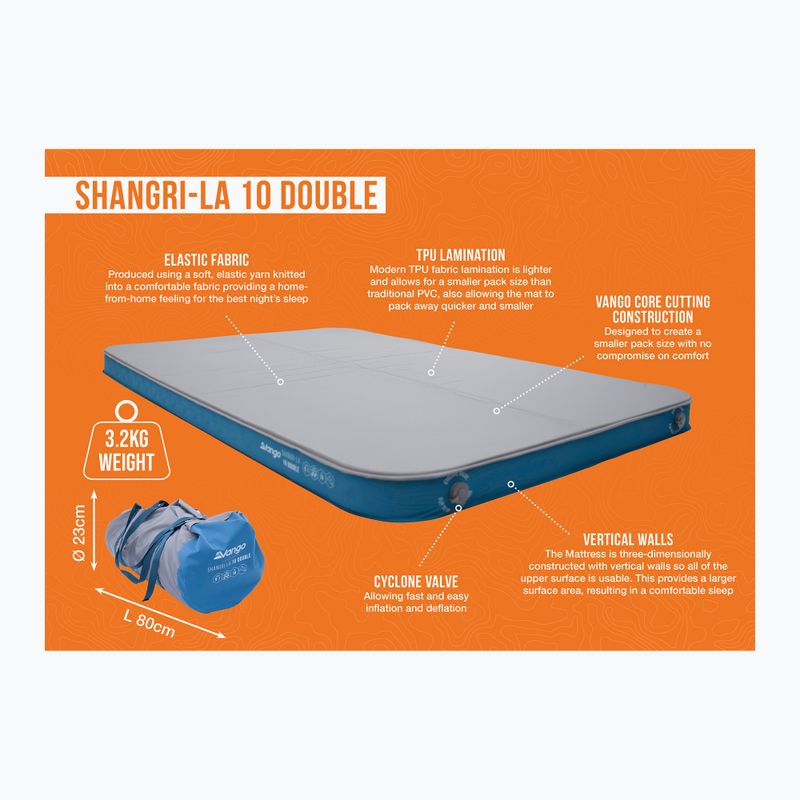 Shangri-La II 10 Double self-inflating mat cloud grey/sky blue 6