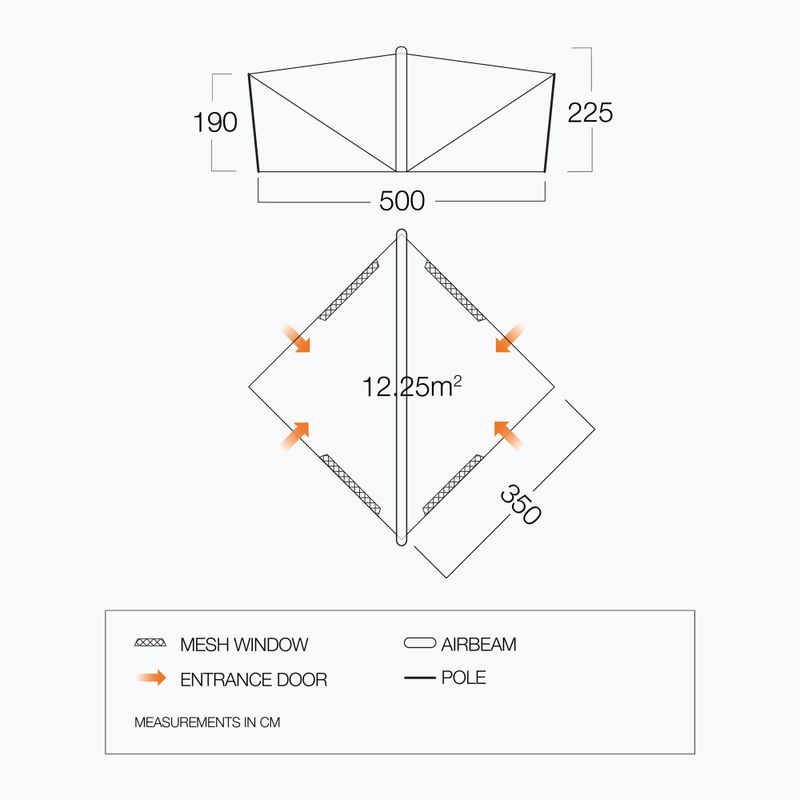 Vango Trigon AirHub tent shelter moroccan blue 2