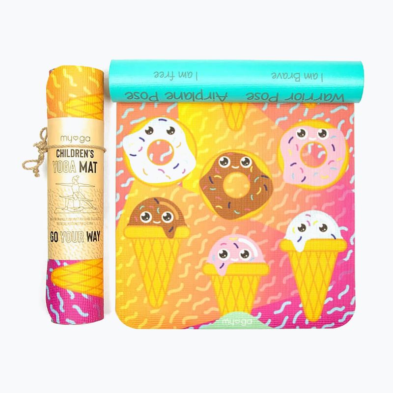 Children's yoga mat Myga Sweet Tooth yellow 2