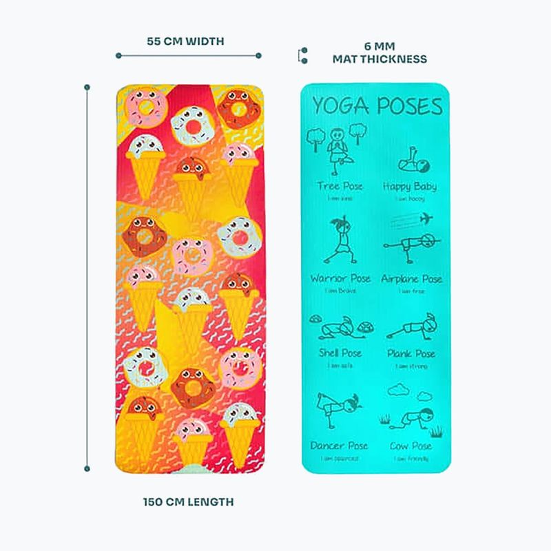 Children's yoga mat Myga Sweet Tooth yellow 5