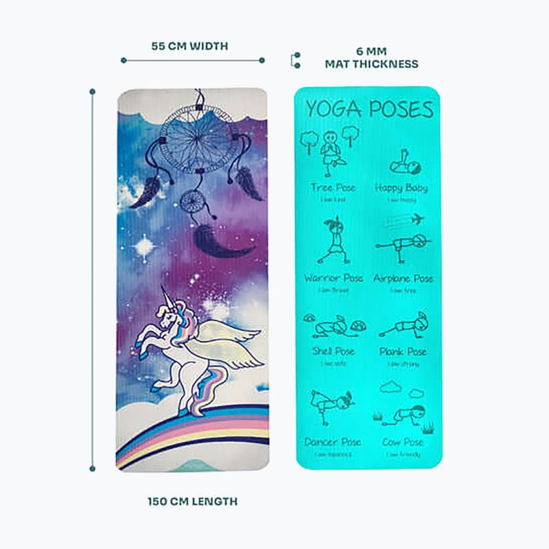 Children's yoga mat Myga Sweet Dreams purple 7