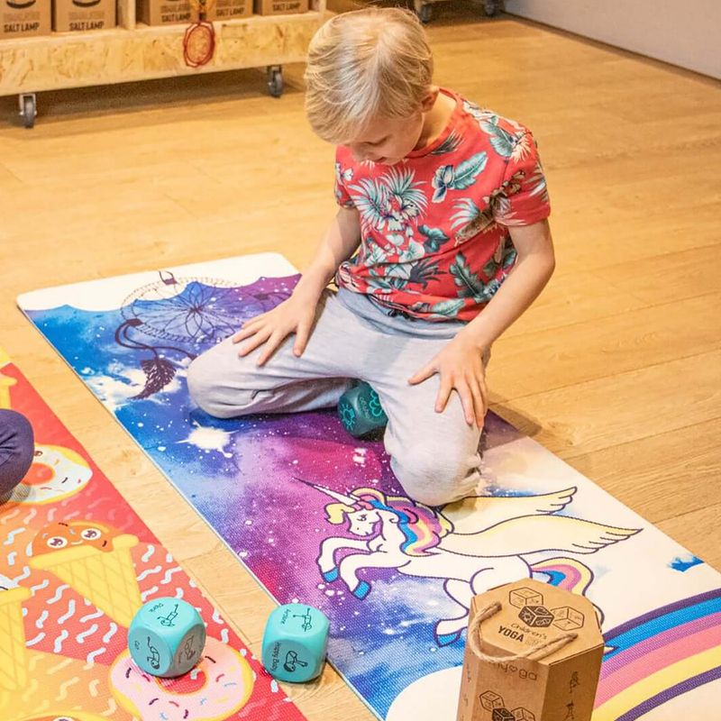 Children's yoga mat Myga Sweet Dreams purple 8