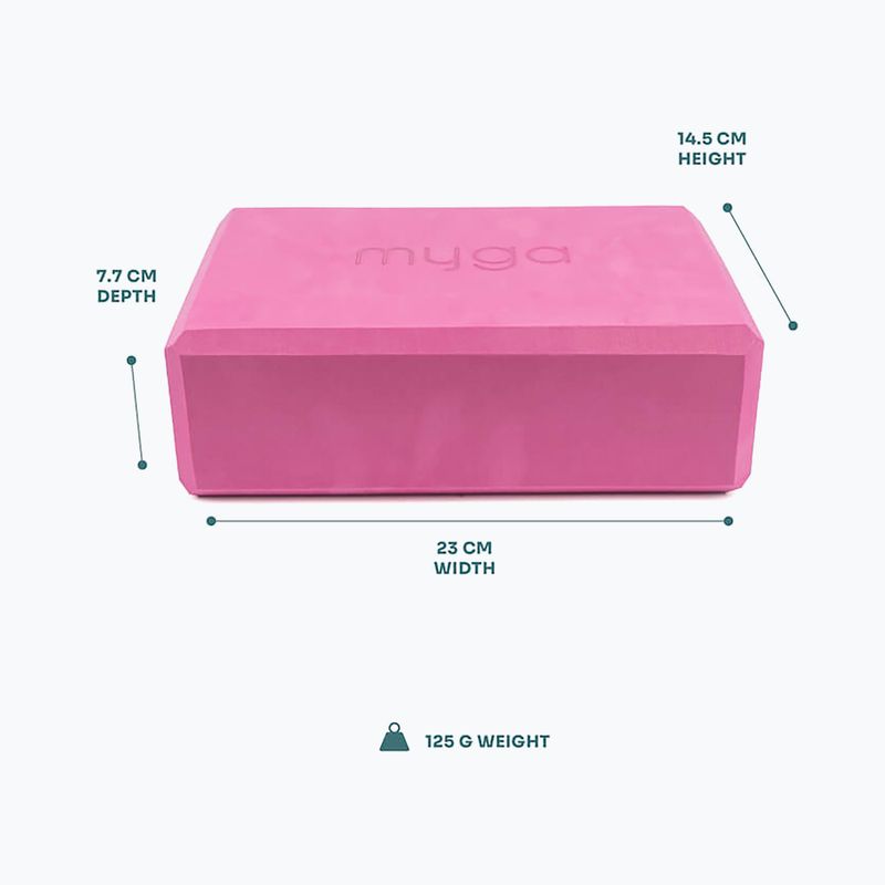 Yoga block Myga Foam Block pink 5