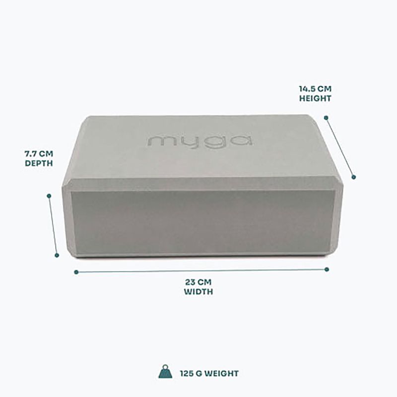 Yoga block Myga Foam Block do jogi grey 3