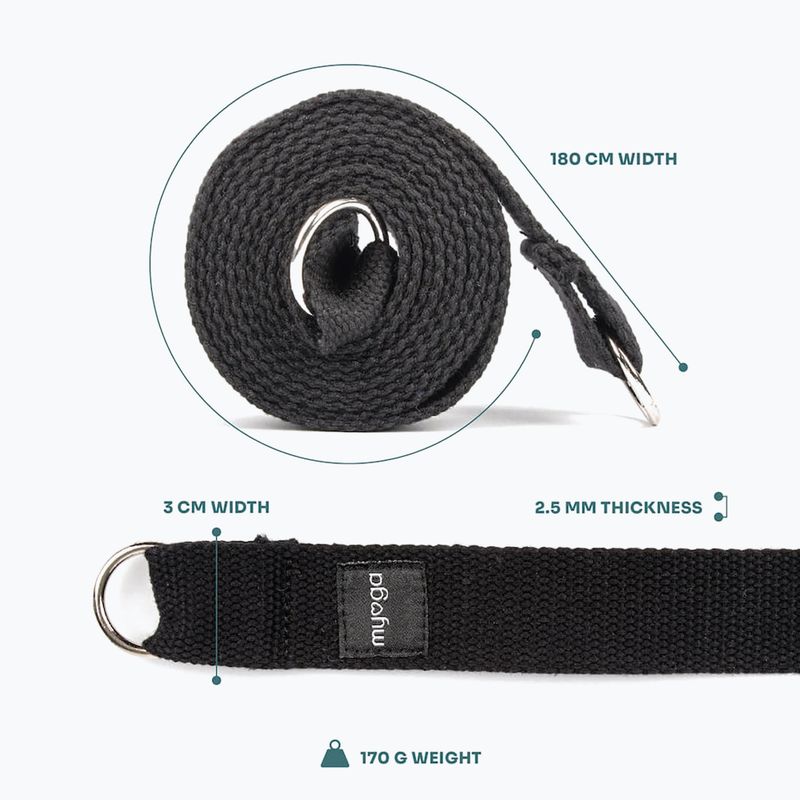 Yoga strap Myga 2 w 1 black 6