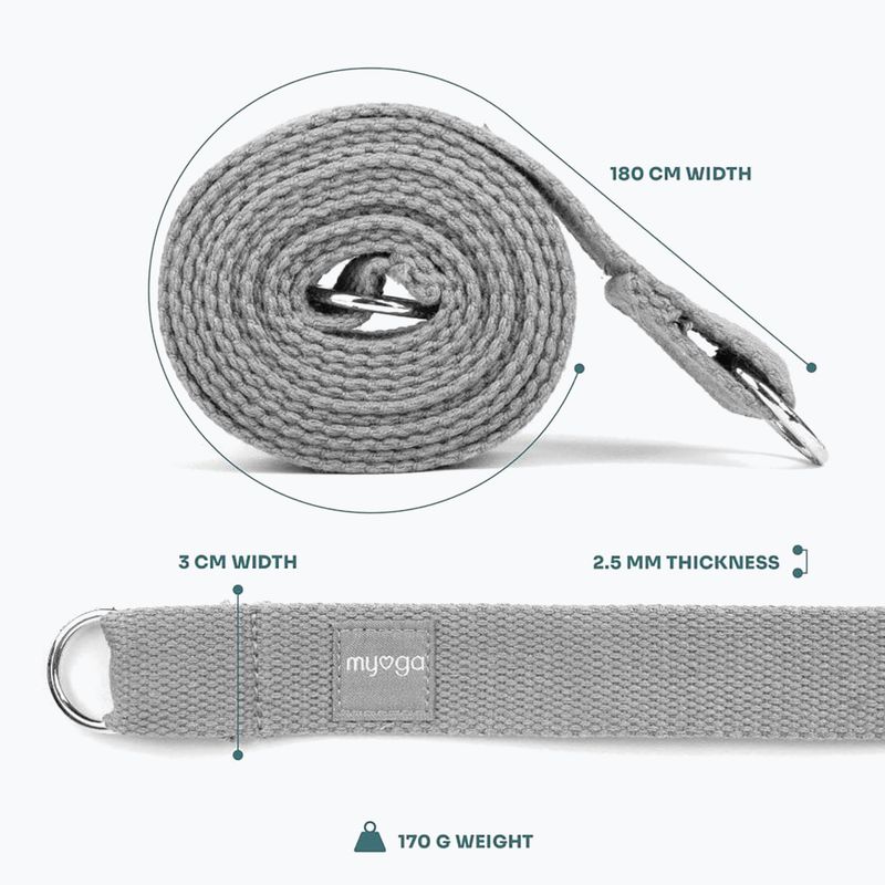 Yoga strap Myga 2 in 1 grey 3