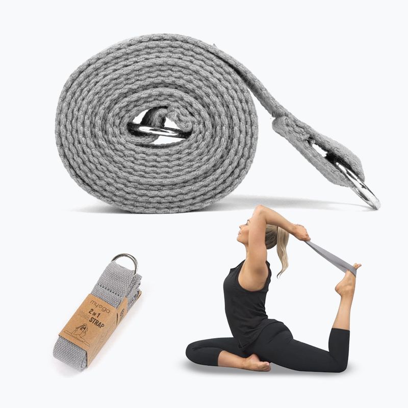 Yoga strap Myga 2 in 1 grey 5