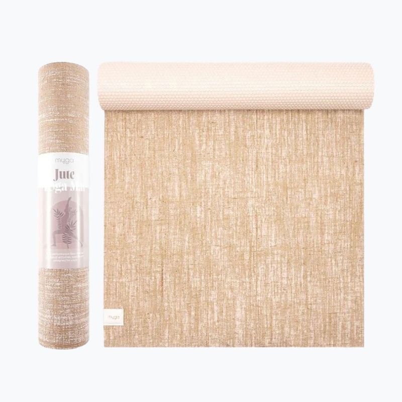 Yoga mat Myga Jute 5 mm beige 3
