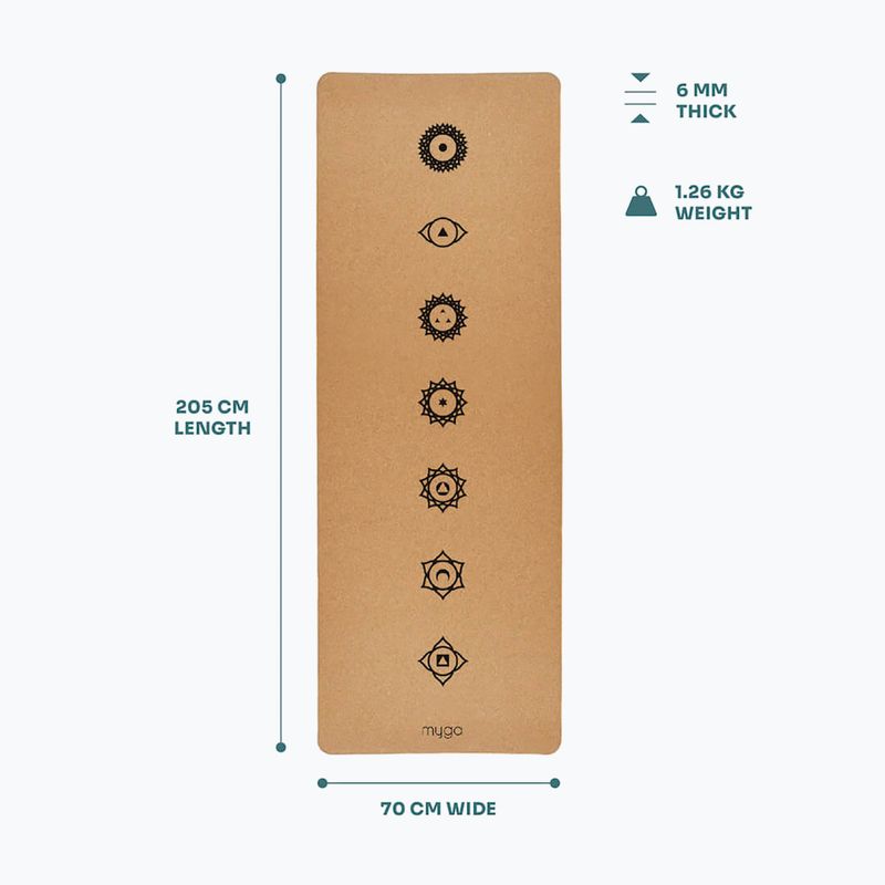 Yoga mat Myga Chakra XL 6 mm brown 7