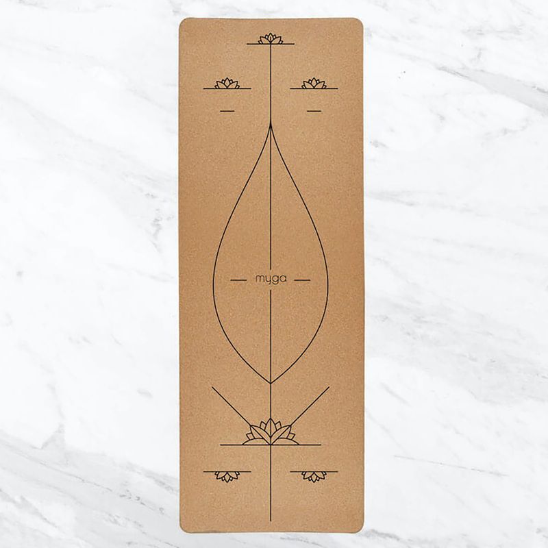 Yoga mat Myga Alignment XL 6 mm brown 8