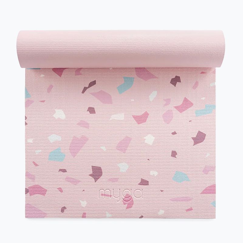 Yoga kit Myga Terrazzo Yoga Set mat + block + strap purple 13