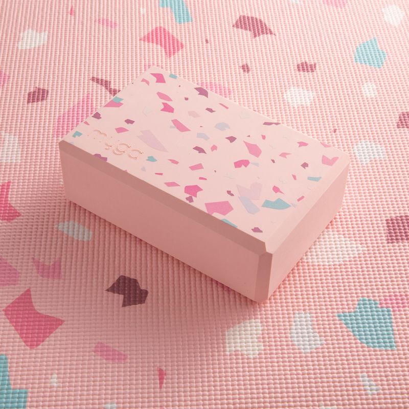 Yoga block Myga Terazzo do jogi pink 2