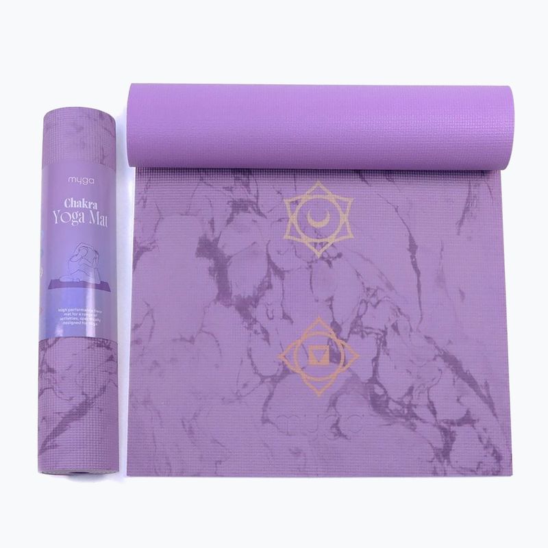 Yoga mat Myga Chakra 6 mm purple 10